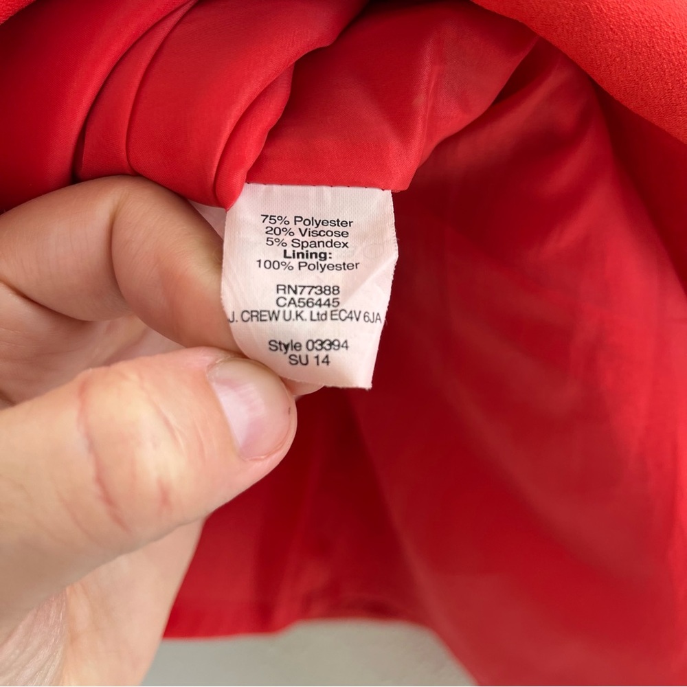 J. Crew Orange-Red Structured A-Line Mini Skirt Women’s 6 - Picture 8 of 10